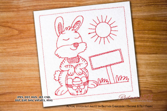 Easter Rabbit with Egg Redwork: A Designer's Review