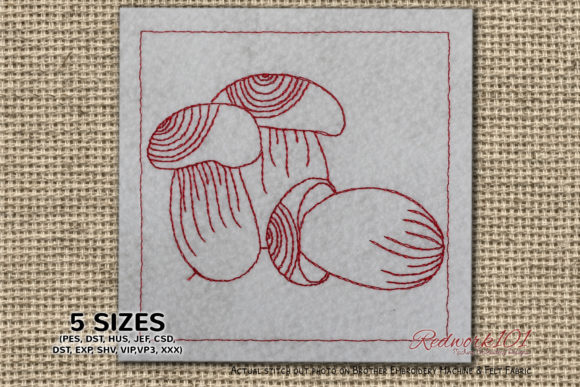 Porcini Mushroom Redwork: A Craft Fair Best-Seller Review