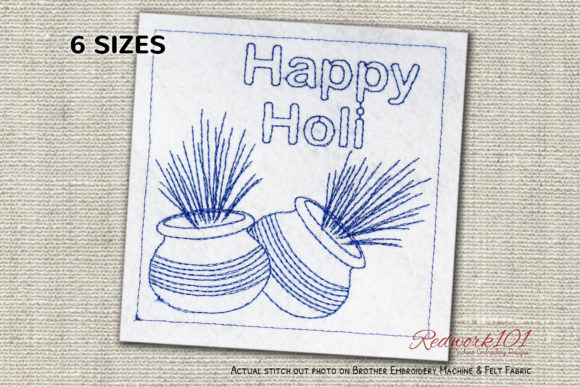 Review: Holi Colorful Pots Redwork for Gifts